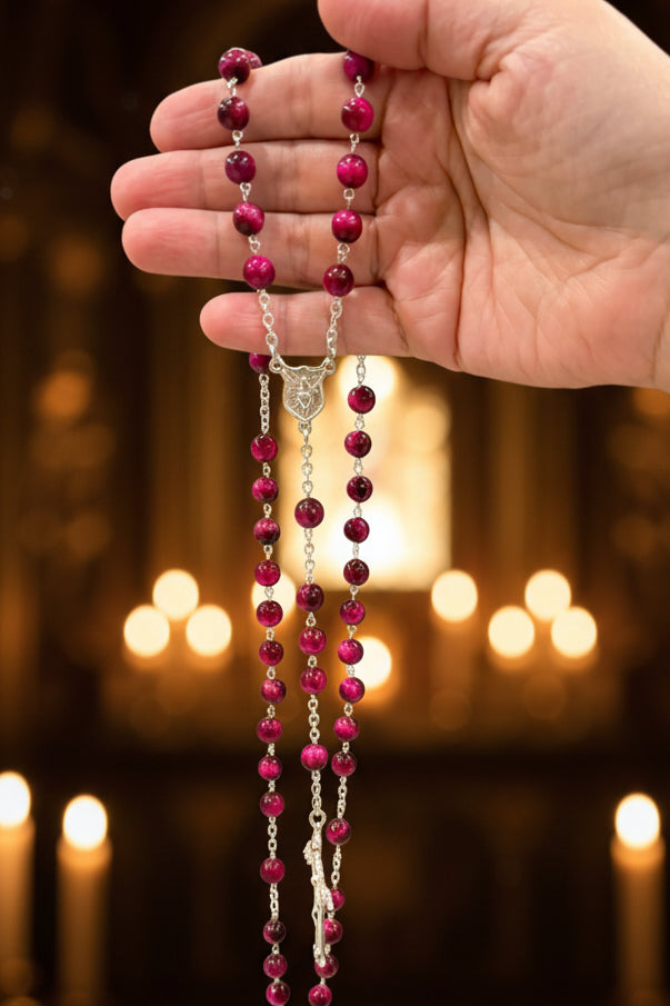 Rosario Ojo de Tigre Rosa
