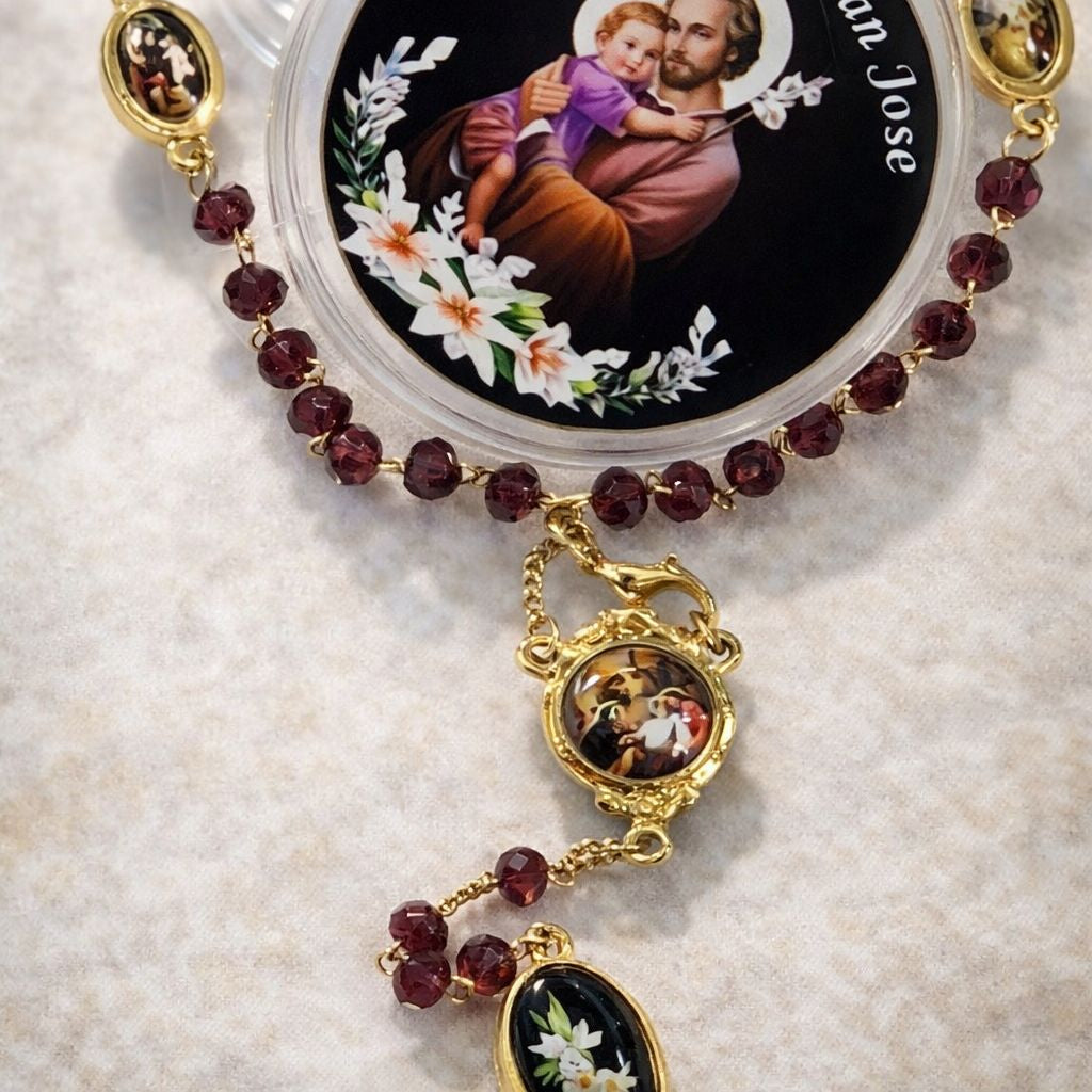 Rosario Premium de San José en Cristal de Murano