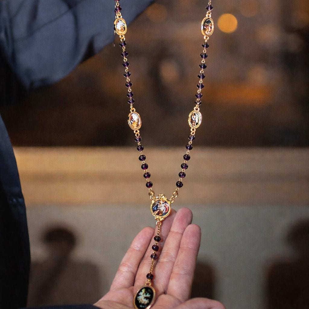 Rosario Premium de San José en Cristal de Murano