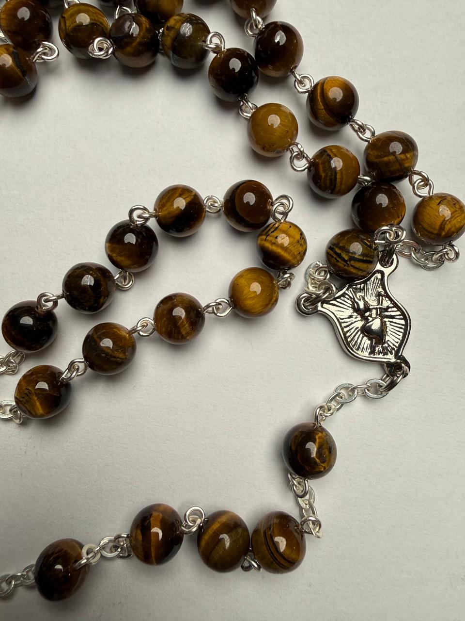 Rosario de Piedras Preciosas: Ojo de Tigre